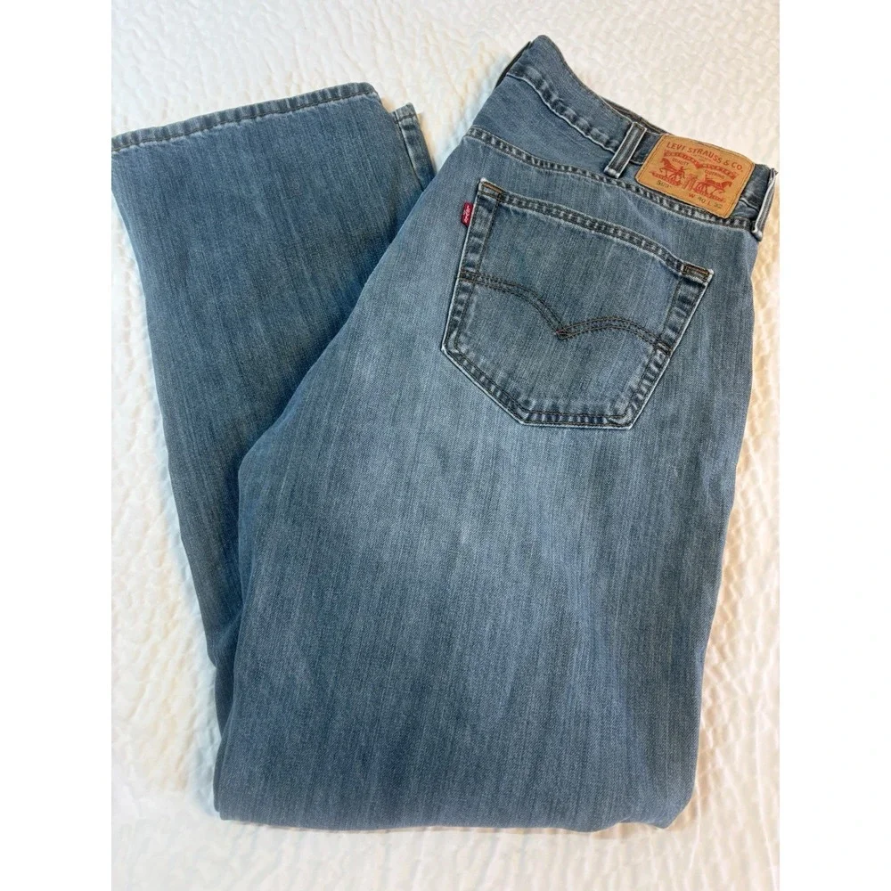 Levis 559 Relaxed Straight Jeans Mens 40x32 Blue Cotton‎ Blend Stretch Denim